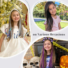 16 PCS Hair Tinsel Extension and 1 PC Halloween Headband