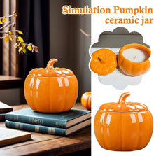 Pumpkin Shape Candy Jar, Halloween Loose Tea Jar Coffee Sugar Storage Pot, Food Storage Jar for Tea, Coffee, Spices, Sugar, Cookies, Pickle