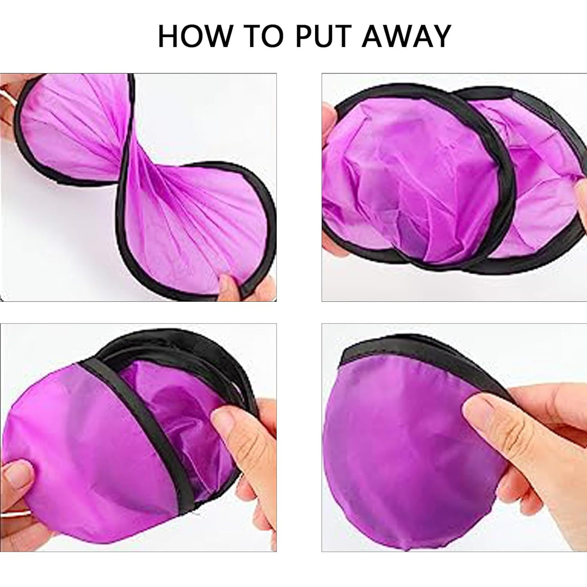24pcs Collapsible Frisbee Fan Set Beach Frisbee Party Idea Gift Halloween Christmas New Years, 8 Colors