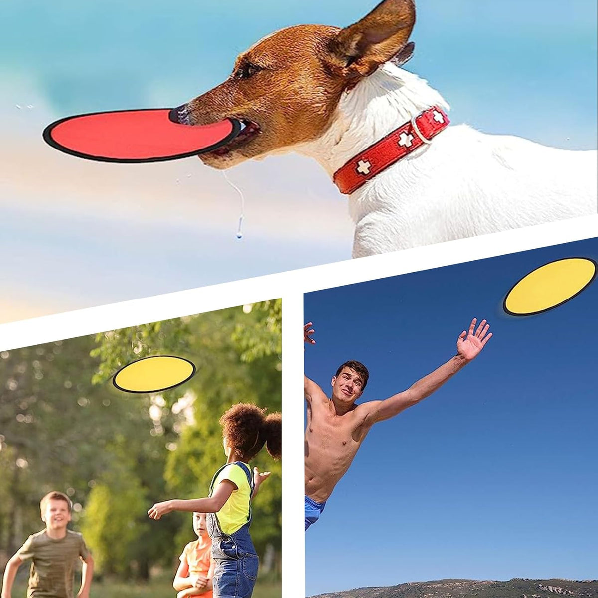 24pcs Collapsible Frisbee Fan Set Beach Frisbee Party Idea Gift Halloween Christmas New Years, 8 Colors