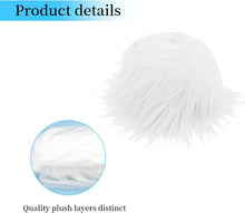 2x59 Inch Shaggy Faux Fur, Plush Faux Fur Fabric Strips, Super Soft Craft Precut Strip for DIY Craft Cosplay Costume Christmas Halloween Santa Claus Gnome Beard Hair Dwarf Decoration (Black)