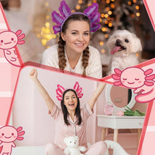 12 Pcs Halloween Axolotl Costume Headband Animal Ear Hair Hoop Headpiece Cosplay Party Favor for Women Adult Christmas Birthday Decor Accessory -