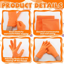 Halloween Dress up Set Included Orange Wig and Wrist Spandex Gloves Headband Ponytails Head Bopper Cosplay Costume for Women Men Adult Party Supplies Headwear Accessory -