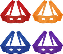 4pcs Turtle Eye Masks, Funny Halloween Masquerade Costume Mask for Kids Adults Turtles Party Decorations Birthday Cosplay Dress up Supplies -