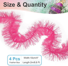 5Ft Feather Boa, 4 Pcs Artificial Fluffy Boas Party Decorations for DIY Crafts, Wedding Costume, Christmas, Concert, Halloween, Home Decor, Pink