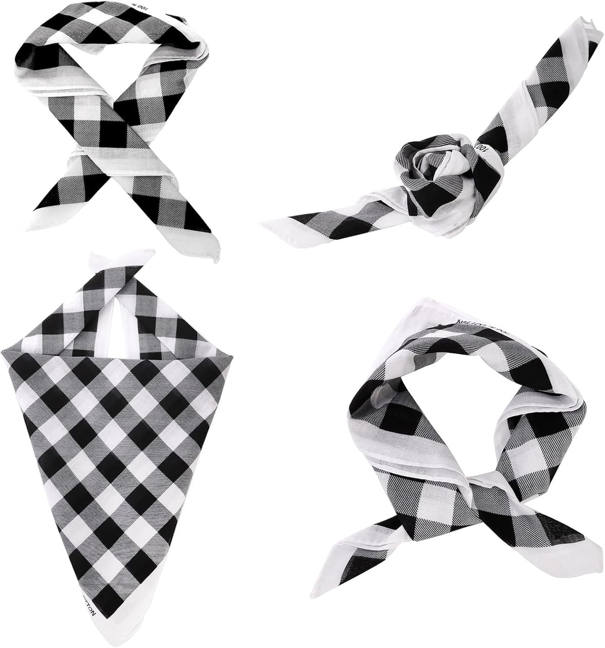 4 Pack Pet Cowboy Costume Accessories Set, 2 Pcs Hat and Bandana Scarf, Puppy Kitten Halloween Christmas Costume, West Party Cosplay Wearing for Cats Small Dogs