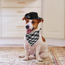 4 Pack Pet Cowboy Costume Accessories Set, 2 Pcs Hat and Bandana Scarf, Puppy Kitten Halloween Christmas Costume, West Party Cosplay Wearing for Cats Small Dogs