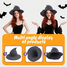 Women Witch Hat or Halloween Wool Hats Wide Brim Spire Knitted Cap or Party Masquerade Cosplay Costume Daily