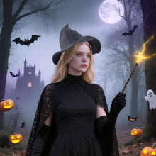 Women Witch Hat or Halloween Wool Hats Wide Brim Spire Knitted Cap or Party Masquerade Cosplay Costume Daily