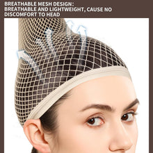 Wig Cap, Hair Net or Wigs, 30 CM Large Mesh Wig Cap or Long Hair or Women, Nylon Hair Net Non Slip or Halloween Rave Party Cosplay-Light Brown 2 PCS