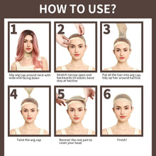 Wig Cap, Hair Net or Wigs, 30 CM Large Mesh Wig Cap or Long Hair or Women, Nylon Hair Net Non Slip or Halloween Rave Party Cosplay-Light Brown 2 PCS