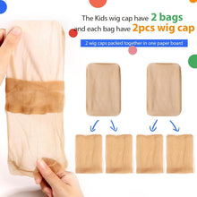 Wig Cap, 4PCS HD Wig Cap or Kids, HD Caps or Wigs Light Brown, Nylon Wig Caps or Kids, Stocking Caps or Wigs, Transparent Invisible Wig Cap or Halloween. Small Wig Cap or Kids, Baby.