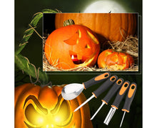 5Pcs/Set Ergonomic Pumpkin Carving Tools High Hardness Effective Stainless Steel Stable Pumpkin Carving Kit for Halloween Decor-5pcs/set