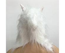 Halloween Horror Savage Wolf Head Mask Masquerade Fluffy Headgear Decoration-Brown