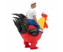 90-130cm Inflatable Christmas Rooster Halloween Costume Blow Up Suit Battery Power Cosplay Costume Christmas Party Babies size 90-130