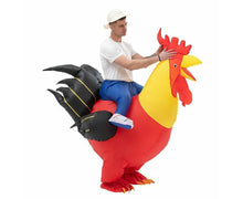 90-130cm Inflatable Christmas Rooster Halloween Costume Blow Up Suit Battery Power Cosplay Costume Christmas Party Babies size 90-130