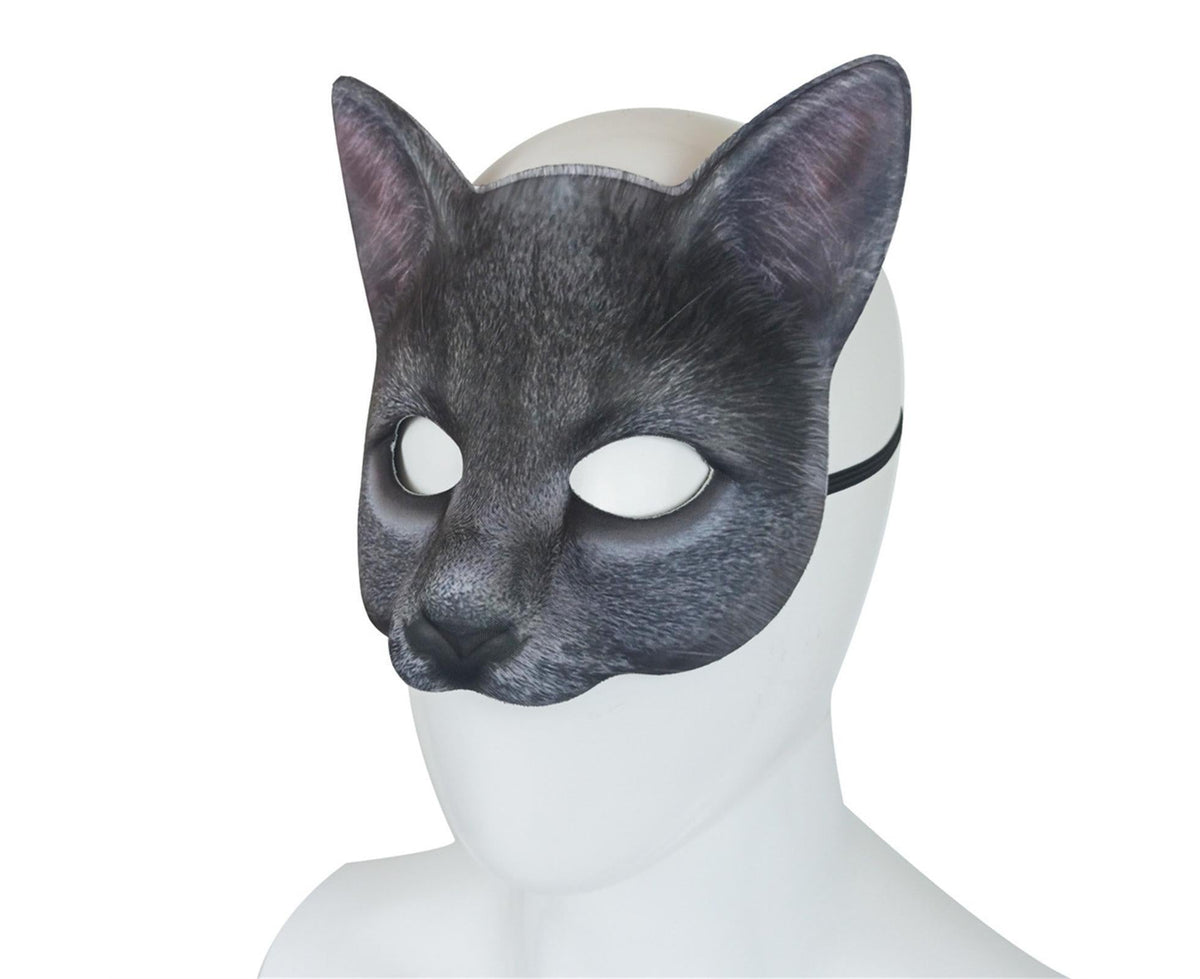 Cat Mask Animal Half Face Mask Costume Masquerade Party Decor Halloween Novelty Costume Party