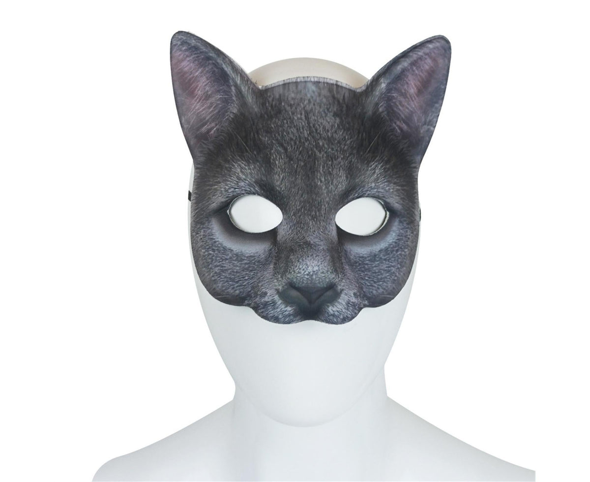 Cat Mask Animal Half Face Mask Costume Masquerade Party Decor Halloween Novelty Costume Party