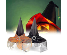 Fashion Reusable Cloth Halloween Babies Wizard Hat For Party Decor-Black