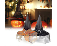 Fashion Reusable Cloth Halloween Babies Wizard Hat For Party Decor-Black