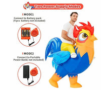 Halloween Inflatable Rooster Costume, Funny Cosplay Halloween Costume for Men Women Birthday Christmas, Suitable for Height 150-190cm
