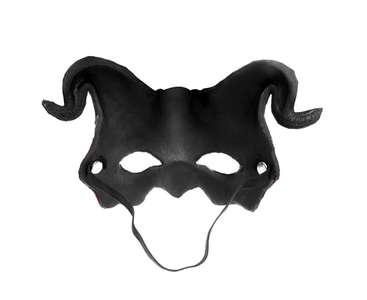 Halloween Masquerade Devil Mask Unique Scary Half Face Ram Horn Devil Mask for Halloween Costume Supplies