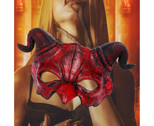 Halloween Masquerade Devil Mask Unique Scary Half Face Ram Horn Devil Mask for Halloween Costume Supplies