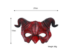 Halloween Masquerade Devil Mask Unique Scary Half Face Ram Horn Devil Mask for Halloween Costume Supplies