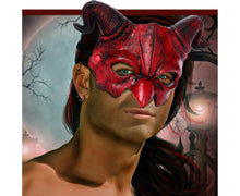 Halloween Masquerade Devil Mask Unique Scary Half Face Ram Horn Devil Mask for Halloween Costume Supplies