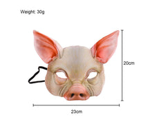 Halloween Pig Mask Animal Mask Realistic Cosplay Costume Mask for Halloween Themed Party Accessory