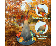 Halloween Witch Hat Halloween Party Magics Hat Felts Hat Maple Leaf Hat