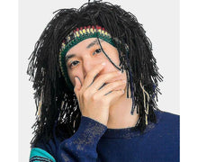 Rasta Wig Beanie Caps For Men Handmade Crochet Winter Warm Hat Gorros Halloween Holiday Birthday Gifts Funny Party Balaclava