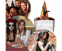 Witches Hats for Women, Cosplay Hats Halloween Hat, Wide Brim Hat, Hats with Half Veil