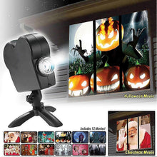 Christmas Halloween LED Window Projector - Seasonal Decorative Light Projector