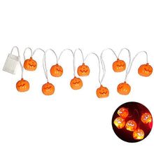 Halloween Pumpkin LED String Lights, 10 Bulbs, Room Decoration