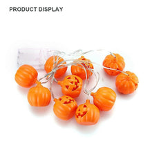 Halloween Pumpkin LED String Lights, 10 Bulbs, Room Decoration