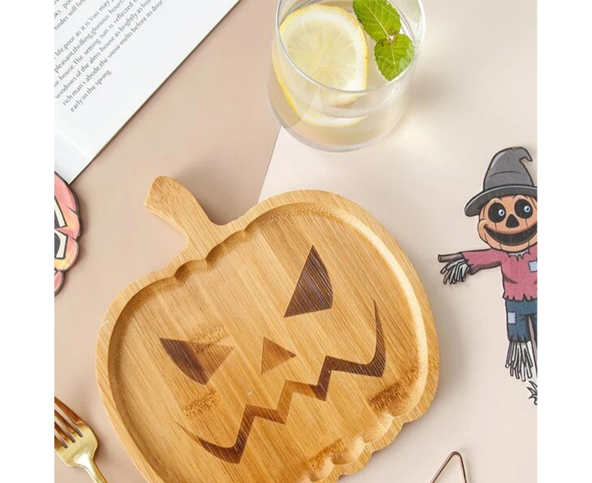 Halloween Pumpkin Storage Plate Home Decor