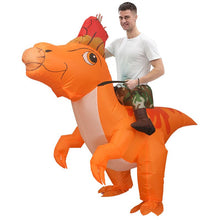 Ride On Dilophosaurus Cartoon Costumes Air Model Inflatable Costume Funny Dress Up Props Halloween Party Clothes Adult One Size