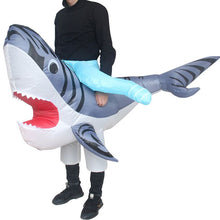 Ride On Shark Cartoon Costumes Air Model Inflatable Costume Funny Dress Up Props Halloween Party Clothes Adult One Size