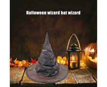 Halloween Wizard Hat Retro-style Adult Witch Hat Pointy Hat With Patch Beggar Hat For Cosplay Halloween Costumes