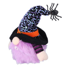 Halloween Decorations Illuminated Dwarf Ornaments Halloween Glowing Faceless Doll for Christmas Thanksgiving DecorPurple