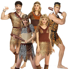 Adult Savage Halloween Leopard Print Polyester As Yi Adult Lj male Savage All yards