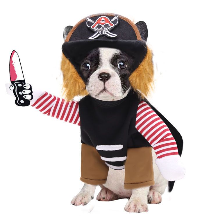 Pirate Pet Costume Dog Clothes Halloween L Polyester Pirate Killer Transformation L (suitable for pets weighing about 55kg)