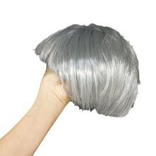 Fujia Pet Wig Dog Cat Halloween Party Pet wig linen middle parted bob