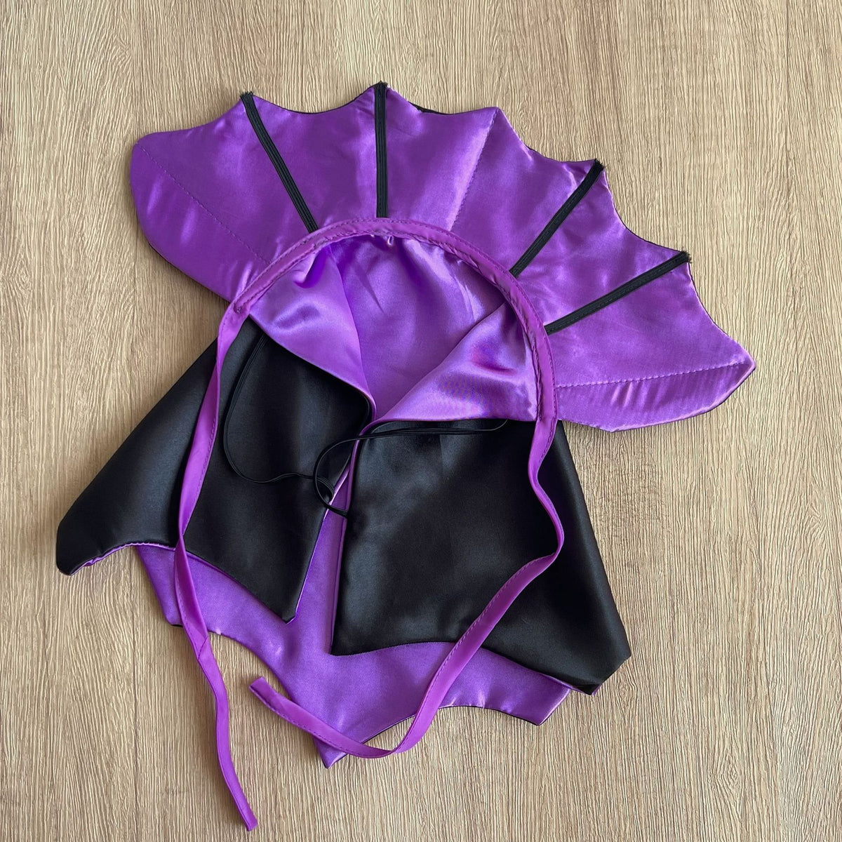 Pet Cape Halloween Cat Dog Adjustable Cloth Bat cape purple Free size
