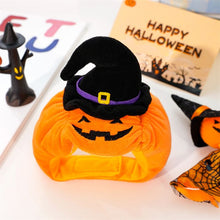 Halloween Dog Cat Pumpkin Hat Costume Black + Orange Pumpkin Hat M (37cm L x 9cm W x 9cm H)