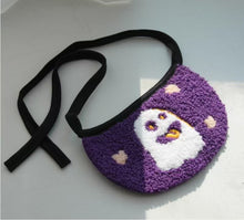 Pet Bandana Dog Cat Halloween Pumpkin Cartoon Purple Phantom Bandana M (for pets up to 15 lbs)