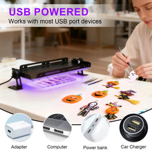 High-Efficiency 96 LED UV Curing Light for Resin and Epoxy Crafting – USB-Powered Desktop Lamp for DIY Jewelry, Halloween Ornaments, and Quick-Dry UV Glue Projects with Adjustable Stand (50LEDS)