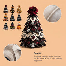 Spooky DIY Felt Halloween Tree Kit – Create a Whimsical Holiday Centerpiece with Pre-Cut Fabric, Plush Fill, and Adorable Ghostly Charms for Mantel, Desk, or Shelf Décor. (Black Cat & Pumpkin)