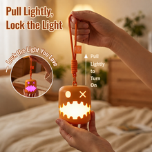 Dual-Expression Halloween Pumpkin Night Light with 7 Modes, Pull-String Control, and Rechargeable Battery – Spooky Festival Decor, Kids' Handheld Prop, and Cozy Bedside Lamp (2PCS)